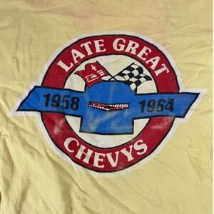 Vintage Hanes Beefy T Late Great‎ Chevys 1958 1964 Chevrolet Car Graphic Tee